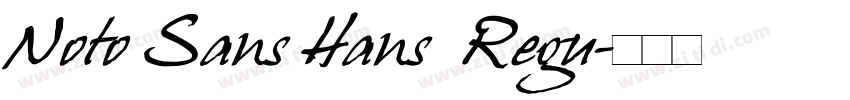 Noto Sans Hans  Regu字体转换